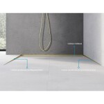 MEXEN - Line-B spádová lišta podlahová 120 cm levá, zlato 185001120L