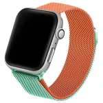 Beline Steel Collection zeleno-oranžová / Řemínek pro Apple Watch / 38/40/41 mm / nerezová ocel / magnetický