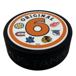 Mustang Puk NHL ROUND Textured Hockey Puck - Original 6