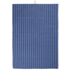 IB LAURSEN Utěrka Samuel Dark Blue Thin Stripes, modrá barva, textil