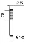 Laufen - Sprchové příslušenství Sprchová hlavice Twinstick, 1 proud, lesklá zlatá H3619850011251