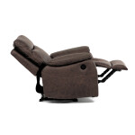 TV a relaxační křeslo s elektrickým ovládáním, potah hnědá látka v dekoru vintage, 1 motor 240V