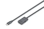 Digitus USB-C černá / Prodlužovací kabel / USB 3.2 Gen1 5G / 5 m / aktivní (DA-73108)