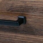 Konferenční stůl, 120x60 cm, MDF deska, dýha borovice, kov, černý lak