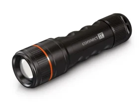 CONNECT IT GLEAM 500 černá / LED ruční svítilna / 5W / 500 lm / 4x AAA / dosah 130 m / IP44 (CLI-9110-BK)