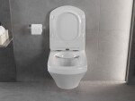 MEXEN - Vito závěsná WC mísa Rimless včetně sedátka s slow-slim, Duroplast, bílá 30174000
