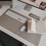 Eulenschnitt Podložka na pracovní stůl Heart Grey 80 x 40 cm, šedá barva, textil