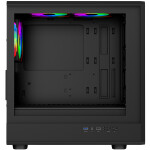 EVOLVEO Panthera, skříň mATX, 6x ARGB ventilátor 120mm, dřevěný přední panel + skleněná bočnice