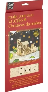 CRAFT ID Dřevěné 3D puzzle Santa