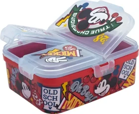 STOR XL Multi Box na svačinu Mickey Mouse / Box na svačinu / 3 přihrádky / Bez BPA (81199)