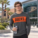 Fanatics Pánské Tričko Anaheim Ducks Iconic Back to Basics Long Sleeve Shirt Velikost: