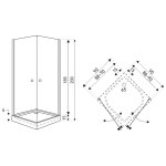 KERRA - Sprchová kabina Madrid 90 (s vaničkou) 5907548105851