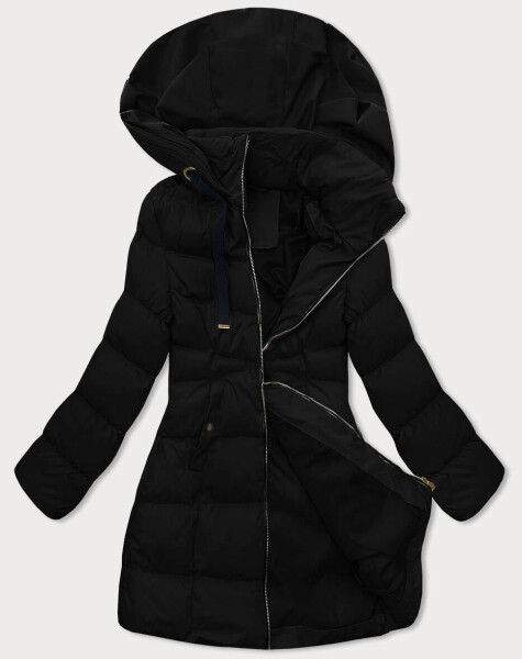 Černá dámská bunda s kapucí J Style (5M3231-392) odstíny černé M (38)