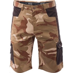 Kraťasy Crambe pánské z lehkého T/C twillu béžové camouflage DOPRODEJ!!! S - béžové