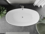 MEXEN - ERIS volně stojící vana 180x80 cm bílá bez krytky přepadu a zátky 53441808000-SS