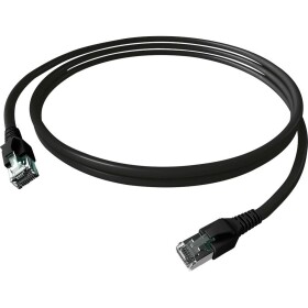 Easylan CP1KSBSBS0075 RJ45 síťové kabely, propojovací kabely CAT 6A S/FTP 7.50 m černá dvoužilový stíněný, bez halogenů, samozhášecí 1 ks