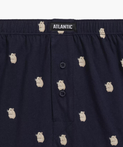 Boxerky Atlantic 2MBH-003 A'2 S-2XL tmavě modrá a smaragdová M