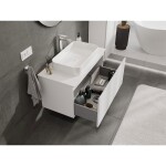 MEXEN/S - Orio koupelnová skříňka pod umyvadlo 90 cm s deskou, 1 šuplík, bílá mat 91A10-09047-1-BFC01