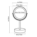 RIDDER - DAISY kosmetické zrcátko na postavení LED, Ø 150, oboustranné, chrom 03111000