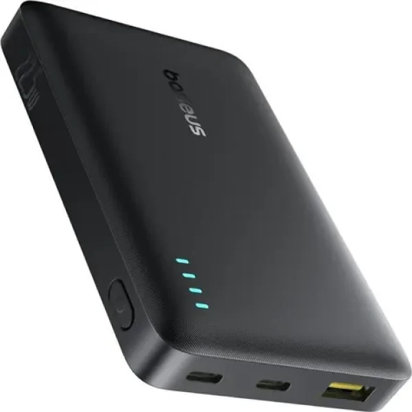 Baseus EnerFill FP21 černá / Powerbanka / 10000 mAh / 22,5W / 2x USB-C / 1x USB-A (P1008210D123-00)