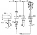 KLUDI - Ameo Vanová baterie 4-otvorová, chrom 414240530