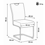 Jídelní židle, žlutá, látka, DCL-E2008 YEL2