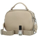 Trendy dámská koženková crossbody kabelka Badamia, béžová