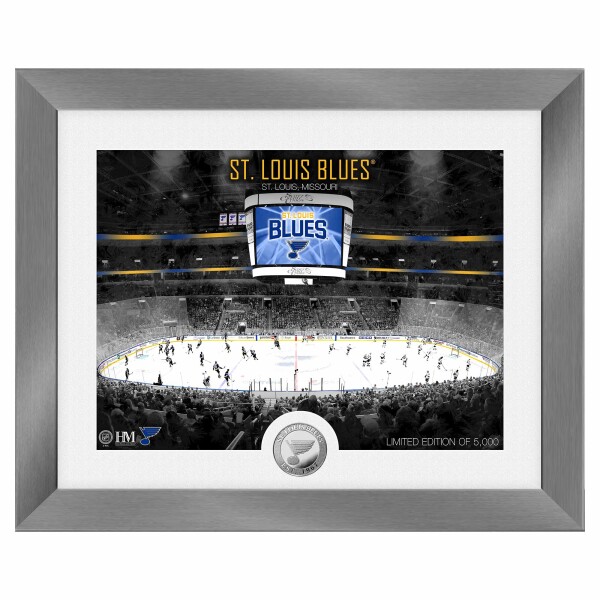 Obraz St. Louis Blues NHL Art Deco Stadium Silver Coin