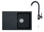 Franke Kuchyňský set T30, tectonitový dřez OID 611-78, černá + baterie FP 9000, onyx NEW 114.0366.039