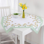 Středový ubrus s potiskem NARCISKY 85 x 85 cm