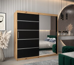 Šatní skříň Abi V2 Barva korpusu: Dub Sonoma, Rozměry: 200 cm, Dveře: Dub sonoma