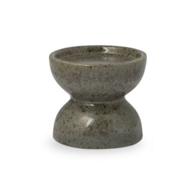 Storefactory Keramický svícínek Högalid Green 9 cm, zelená barva, keramika