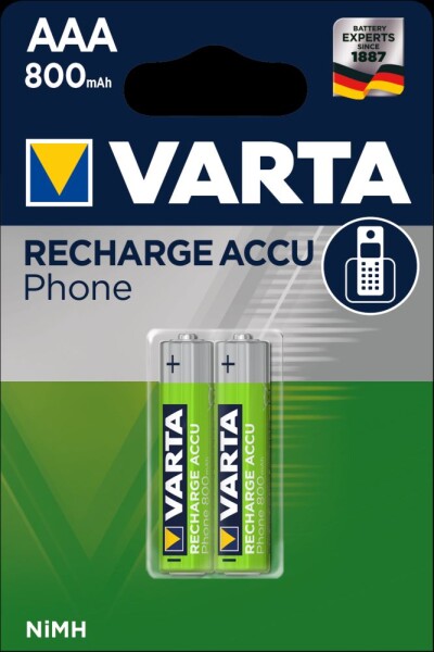 Varta PhonePower Nabíjecí baterie AAA / 1.2V / 800 mAh / NiMH / 2 ks / v blistru (58398101402)