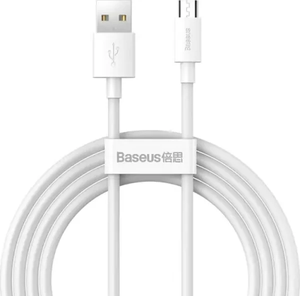 Baseus TZCAMZJ-02 Sada kabelů USB-A (M) - Micro-USB (M) 1.5 m bílá / 2 ks (TZCAMZJ-02)