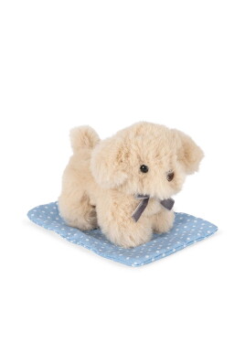 Konges Sløjd Hračka mazlíček v přepravce Cat / Bunny / Dog Dog, krémová barva, plast, textil