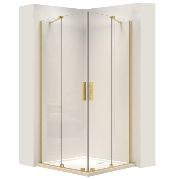 REA - Sprchová kabina Montana Double Gold Brush 90x90 REA-K6636