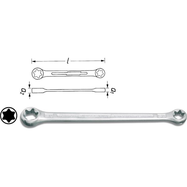 Hazet HAZET 609-E6XE8 oboustranný očkový klíč 5.74 - 7.52 mm