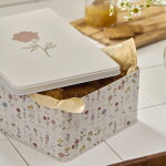 Ib Laursen Plechová dóza s víkem Grand Ma's Garden Flat, béžová barva