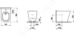 Laufen - Kartell Stojící bidet, zadní přívod, s LCC, bílá H8323314003021