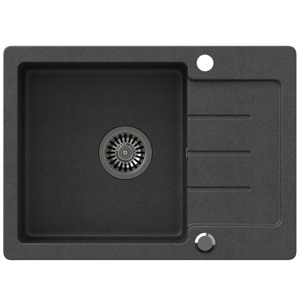 Dřez granitový Forte 116 New 600x440x185 černý