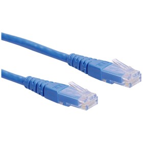 Roline 21.15.1514 RJ45 síťové kabely, propojovací kabely CAT 6 U/UTP 0.30 m modrá nestíněný 1 ks