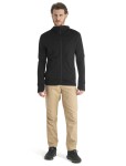 Pánská merino mikina s kapucí ICEBREAKER Mens 260 Quantum IV LS Zip Hoodie, Black velikost: M