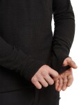ICEBREAKER Mens Merino 400 RealFleece Grid Pulover Hood, Black (vzorek) velikost: M