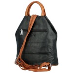 Módní dámský koženkový batůžek Lam Lady, černo-hnědý