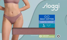 Dámské kalhotky GO Daily Cotton Mini - BROWN - sv. hnědé 1141 - SLOGGI BROWN XS