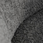 Židle jídelní, šedá látka, kovové nohy, broušená nerez.