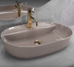 REA - Umyvadlo na desku Aura 61 Beige Shiny REA-U6381