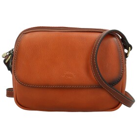Luxusní dámská kožená crossbody kabelka Katana Dayana, koňaková