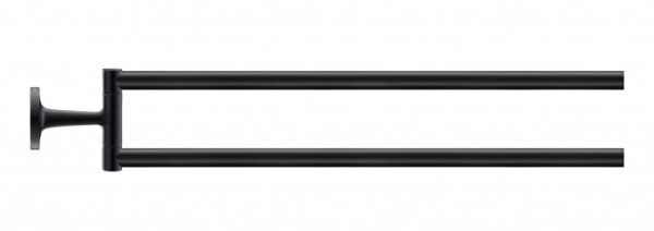 DURAVIT - Starck T Držák ručníků dvojitý otočný, délka 47 cm, černá mat 0099414600