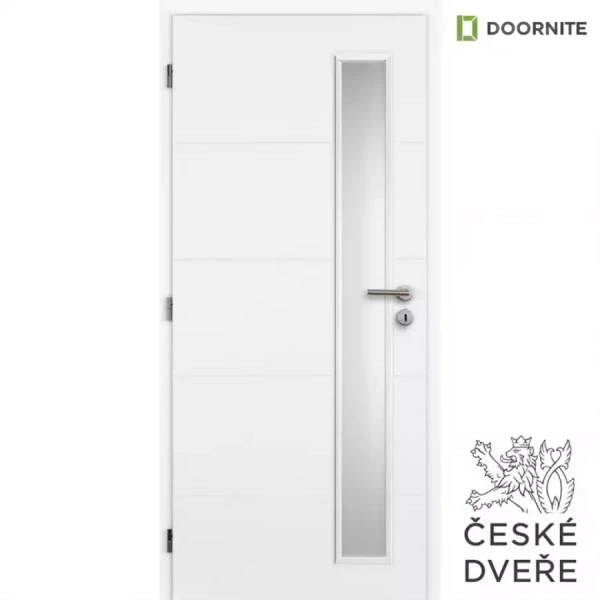 Interiérové dveře Quatro Vertika Sklo Bílé 90L